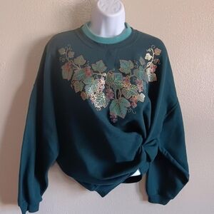 Vintage Morning Sun Granola Grunge 90s Graphic Leaf Forest Pullover Sweatshirt